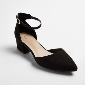 Birdie Pointed Low Block Heel Pumps